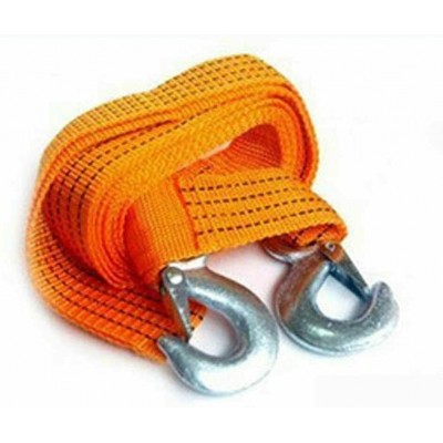 4m 3 Tons Car Tow Cable Towing Strap Rope with Hooks Emergency Heavy Duty